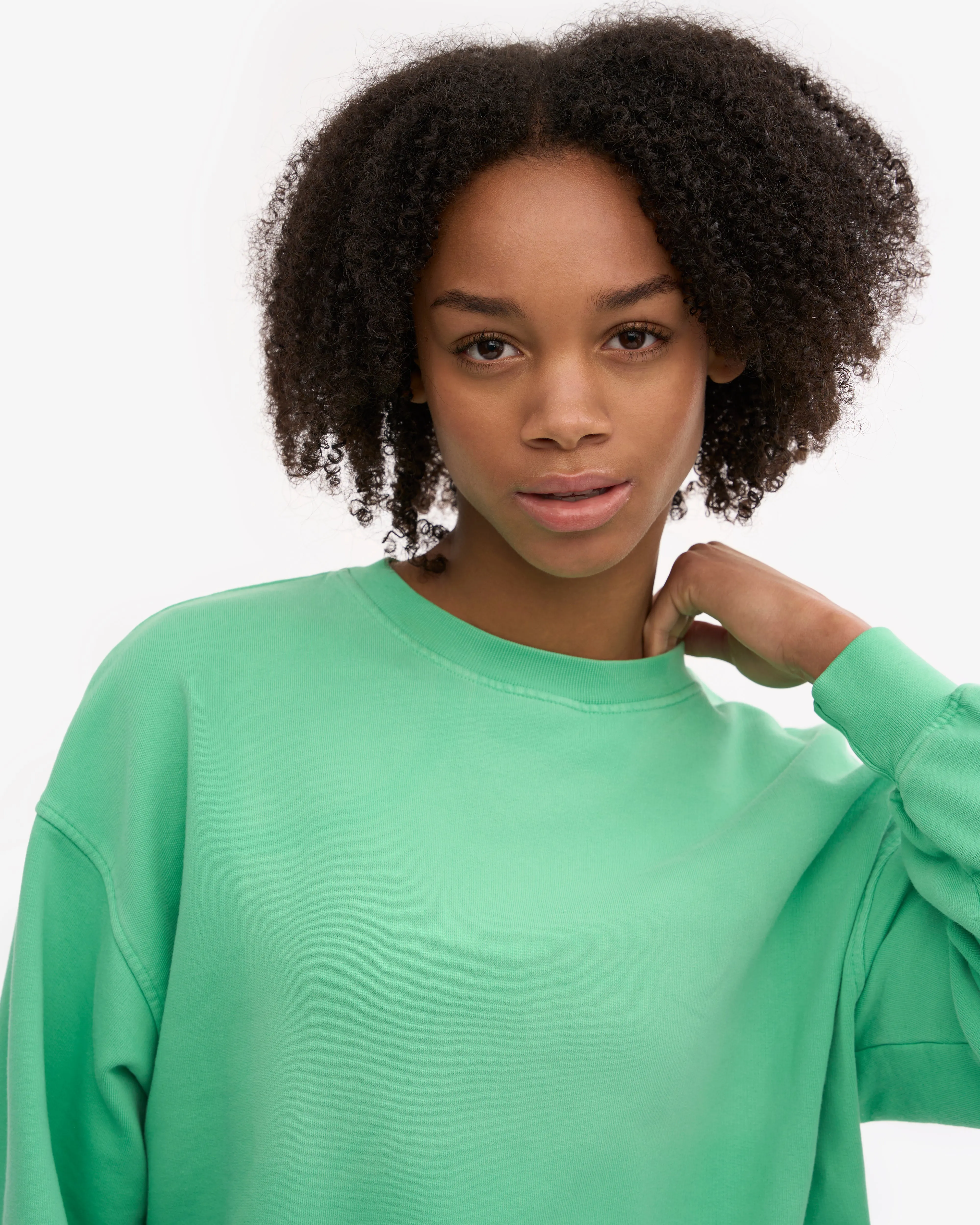 Organic Oversized Crew - Spring Green