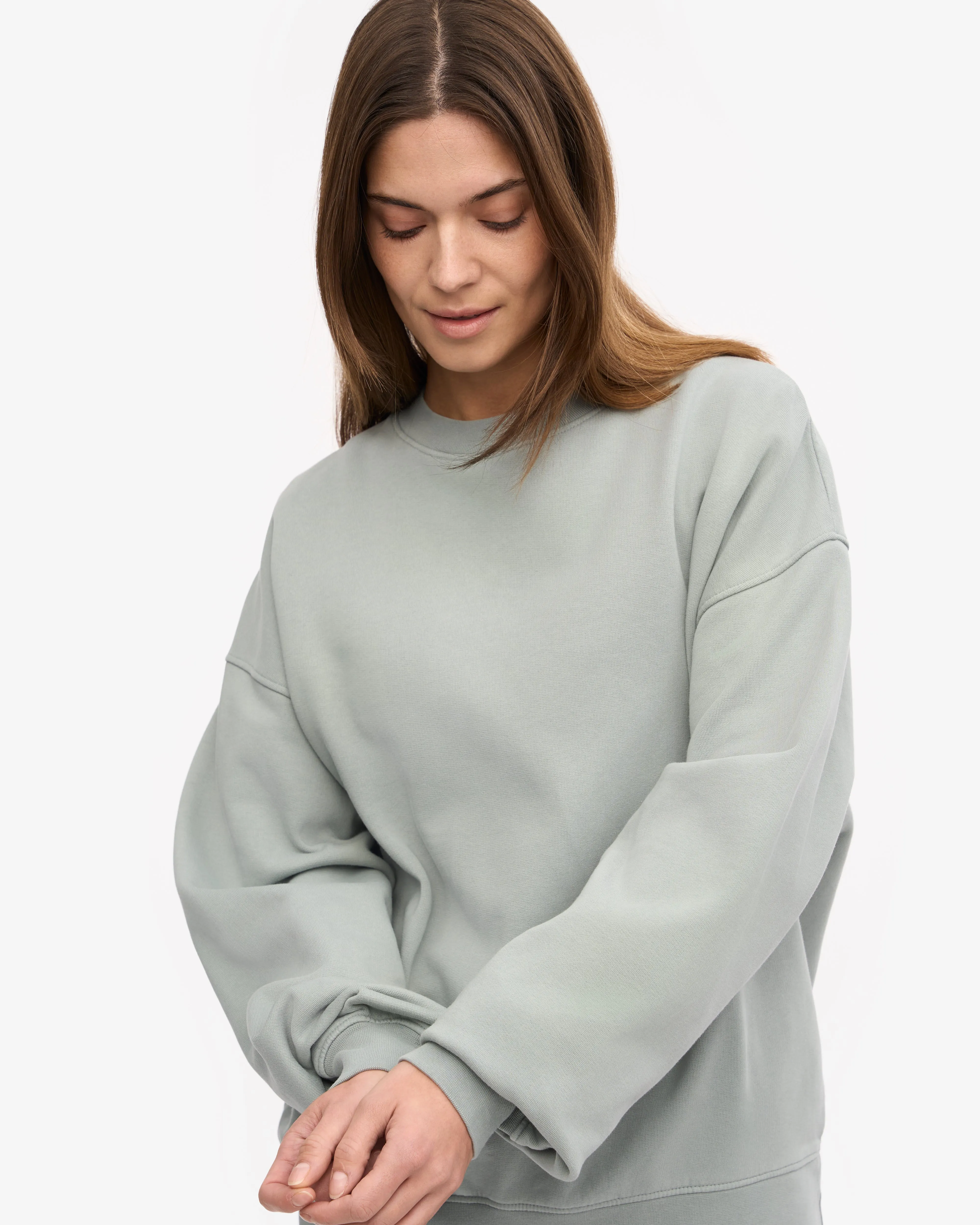 Organic Oversized Crew - Steel Blue