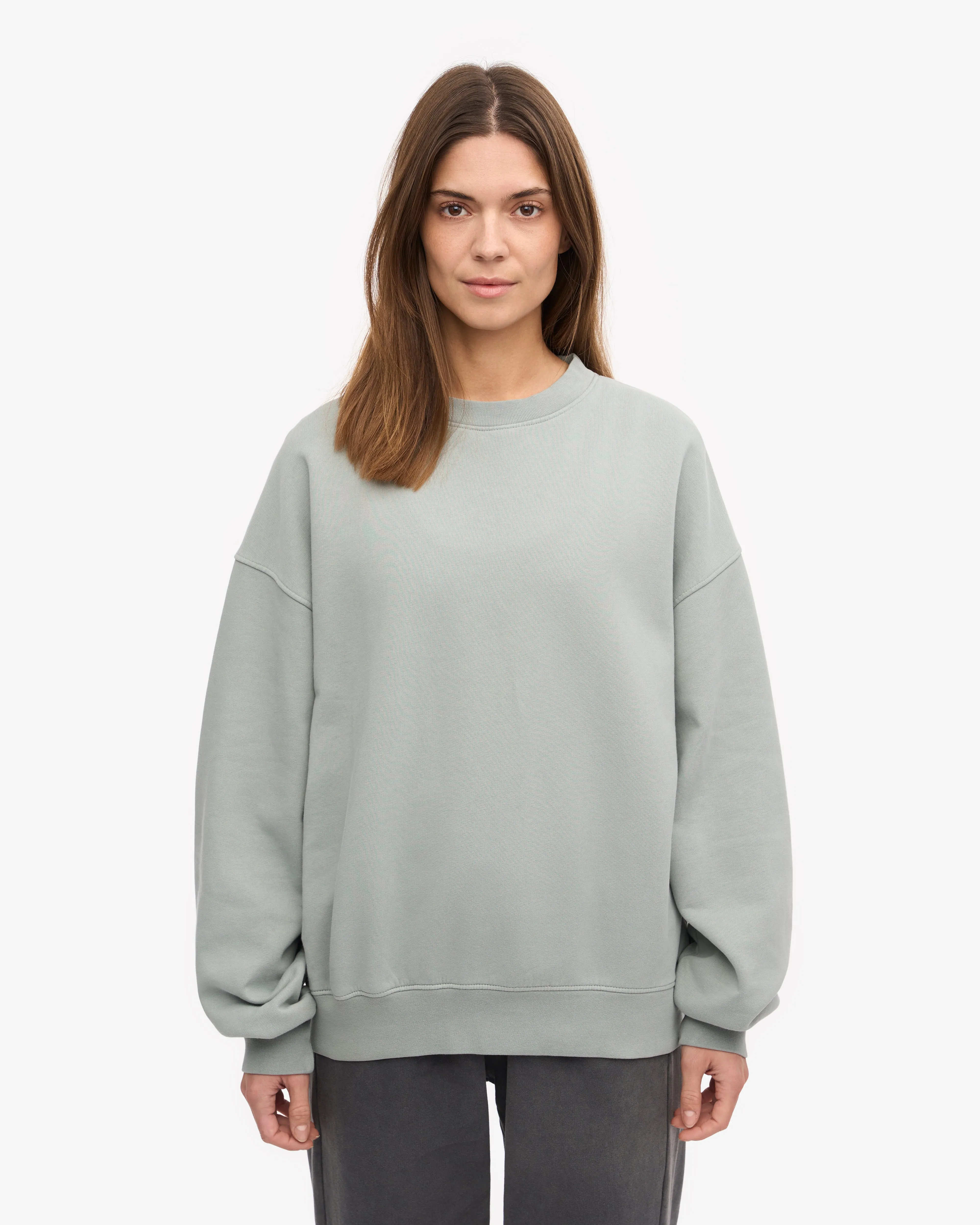 Organic Oversized Crew - Steel Blue