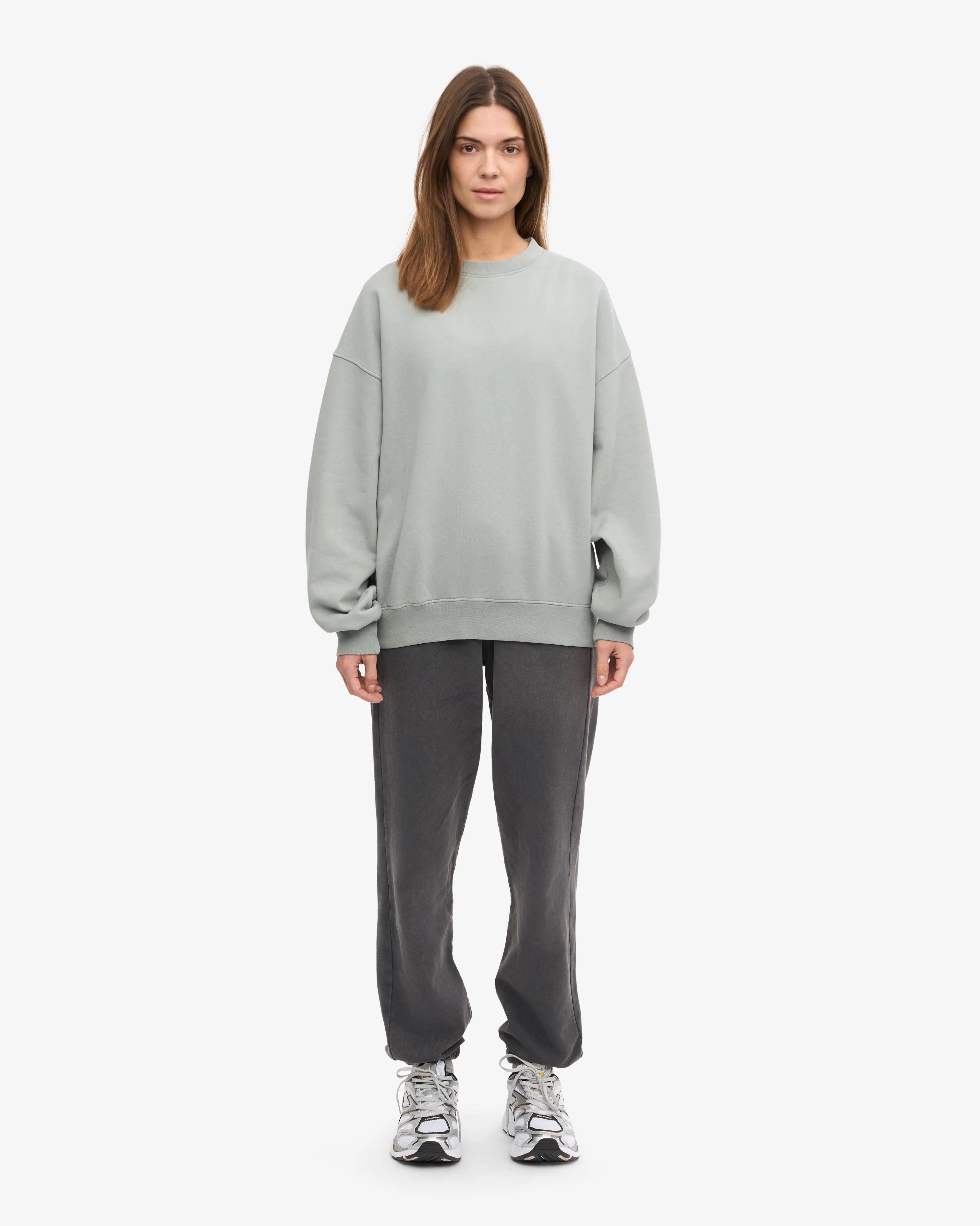 Organic Oversized Crew - Steel Blue