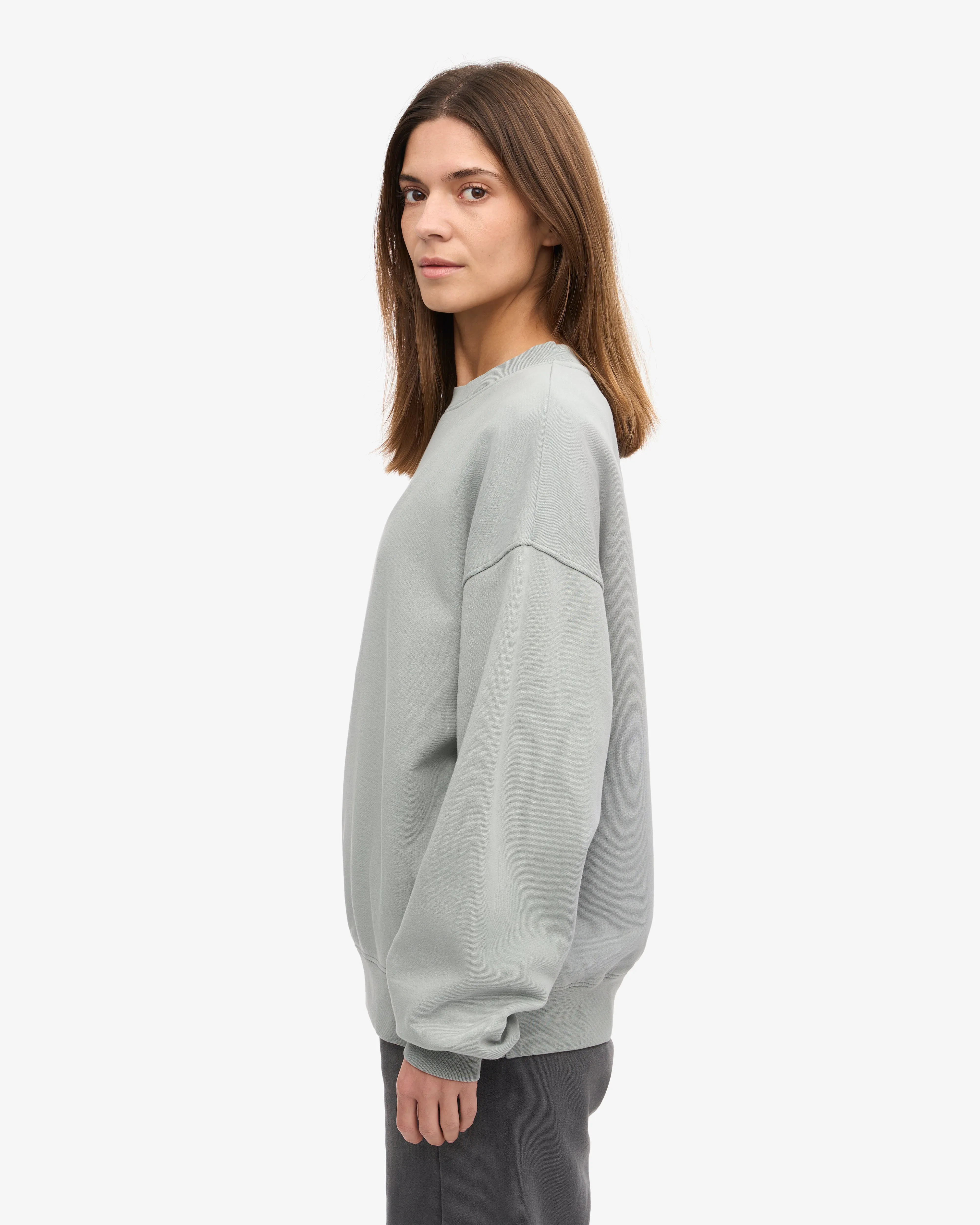 Organic Oversized Crew - Steel Blue