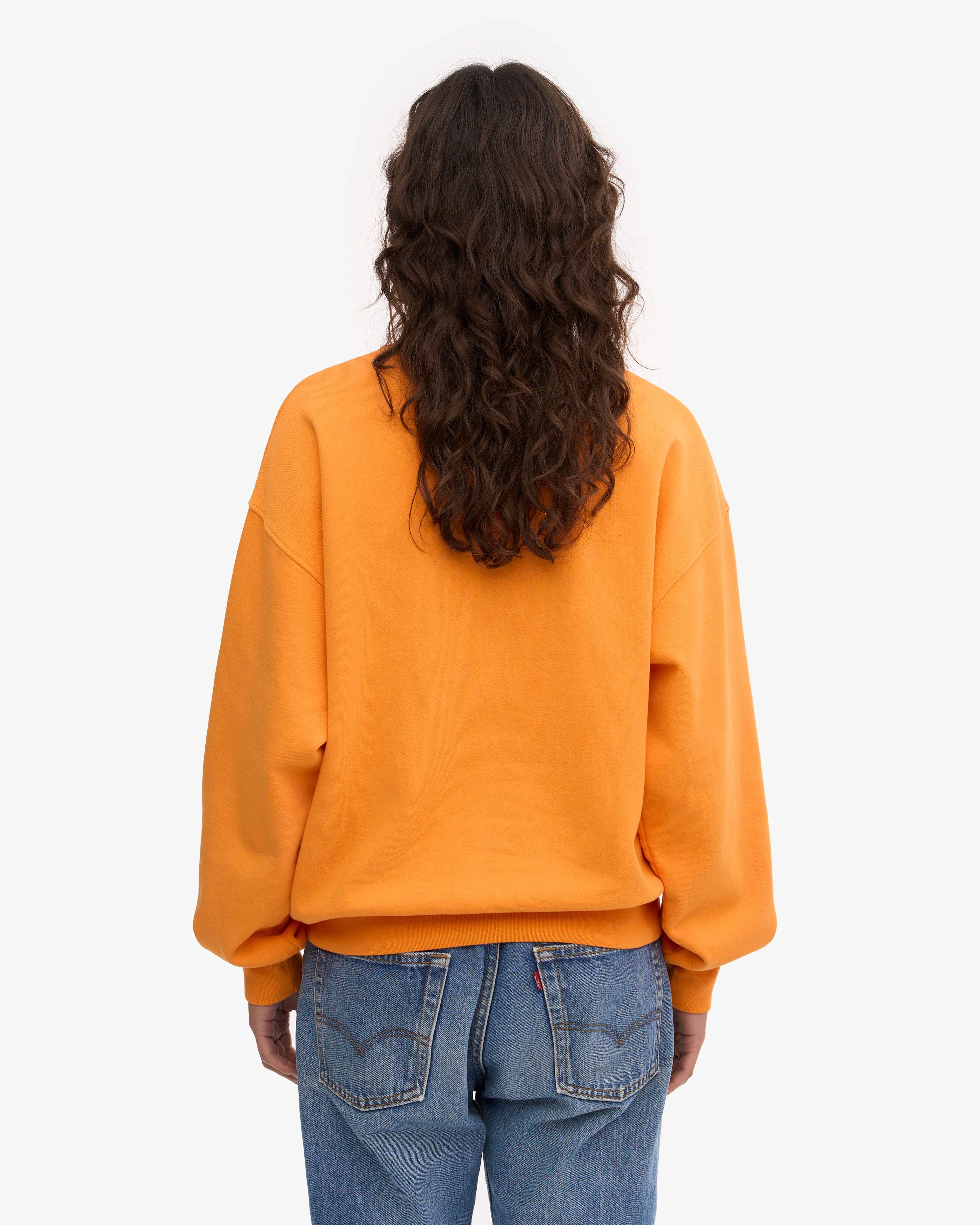 Organic Oversized Crew - Sunny Orange