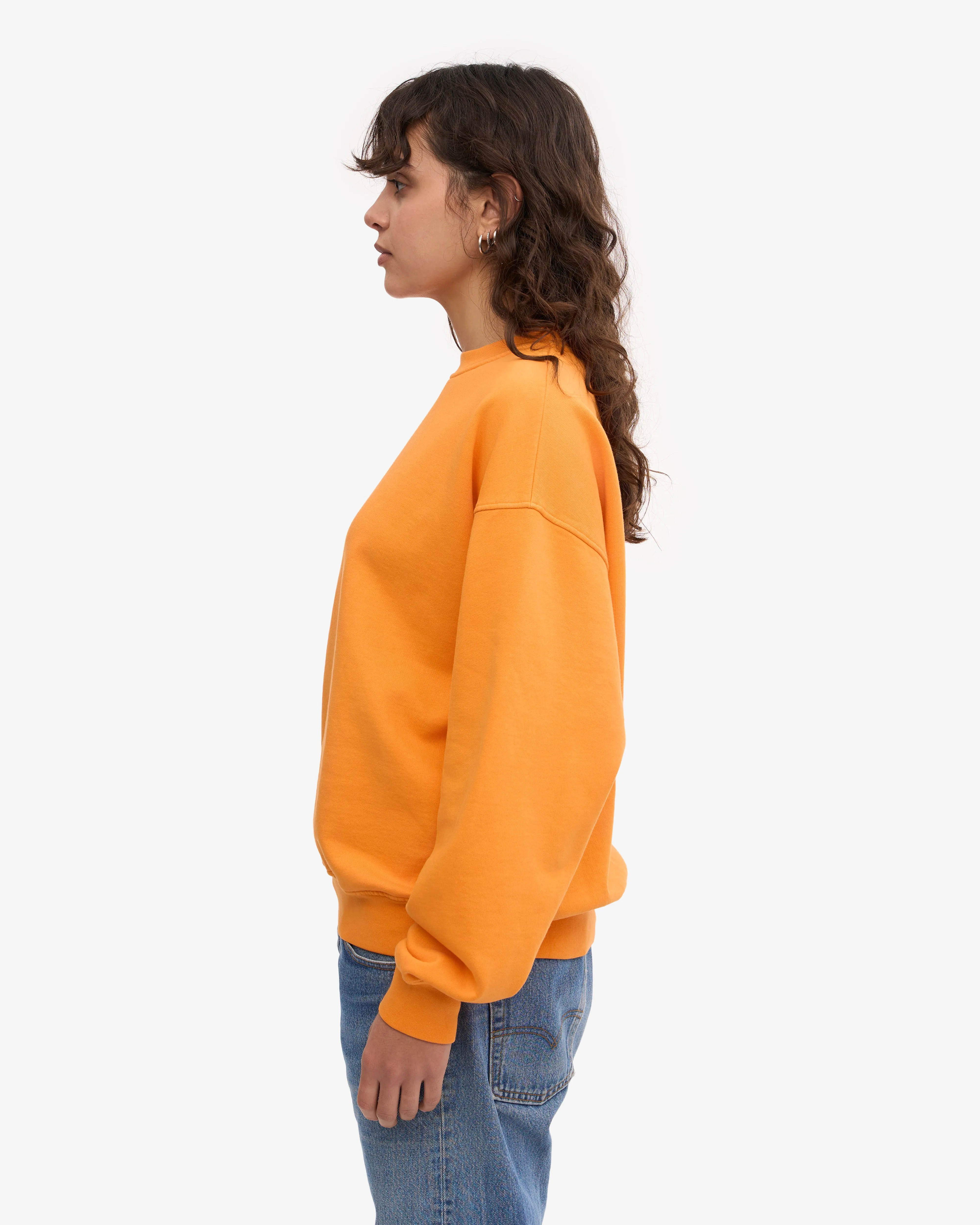 Organic Oversized Crew - Sunny Orange