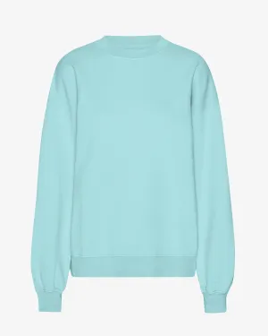 Organic Oversized Crew - Teal Blue