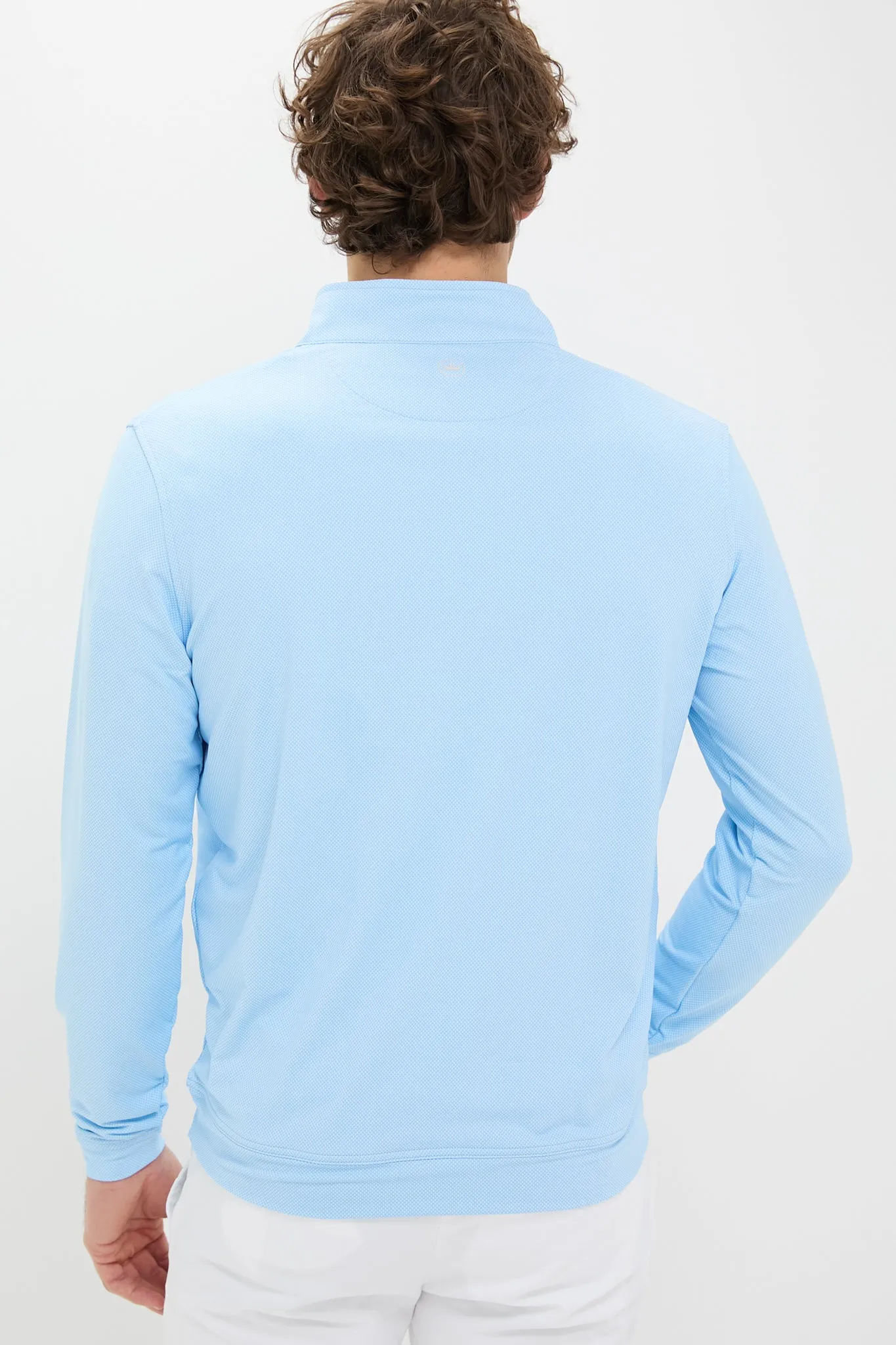 Pale Blue Perth Birdseye Performance Quarter-Zip