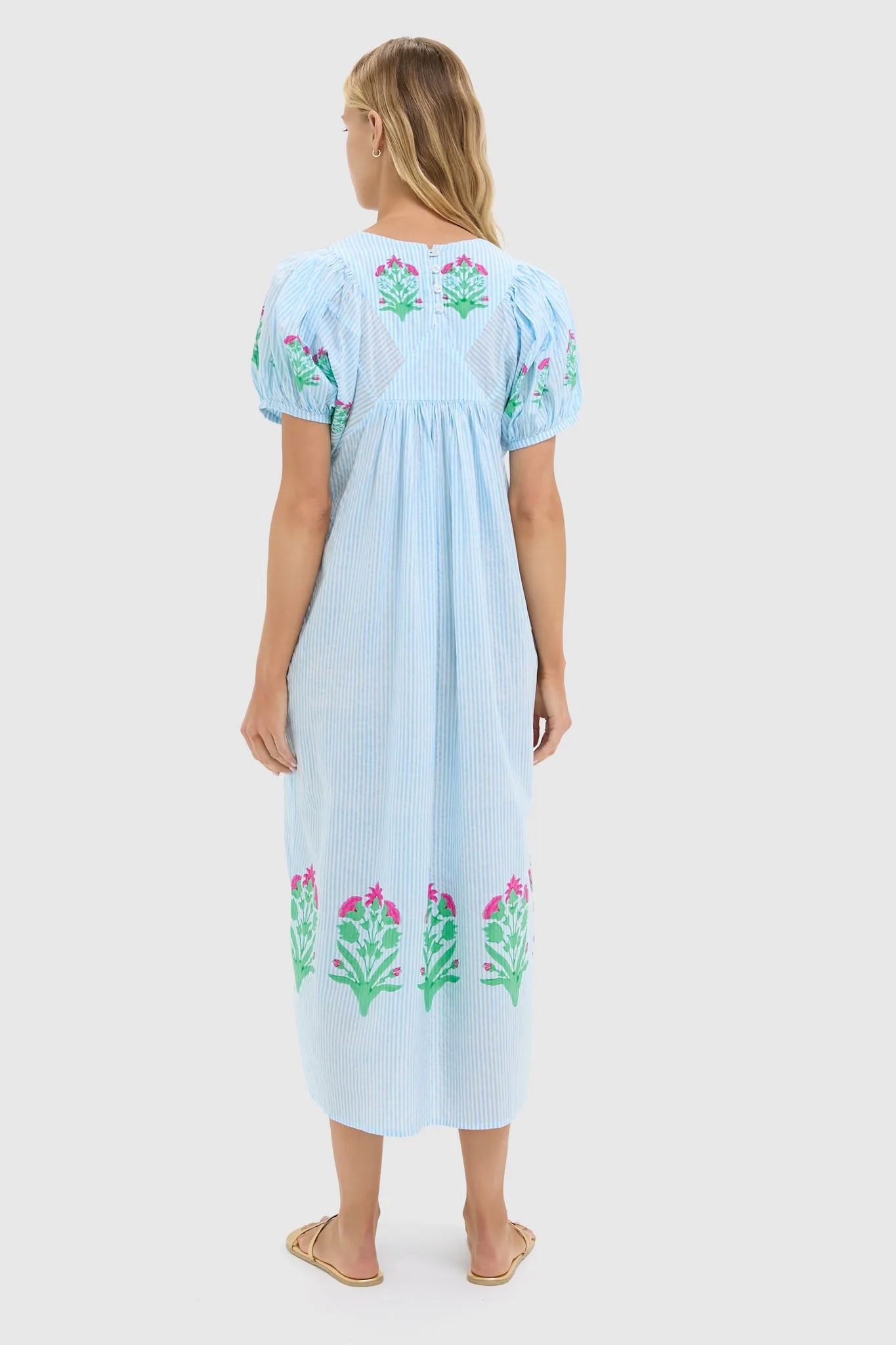 Palladio Garden on Thin Stripe Sai Dress