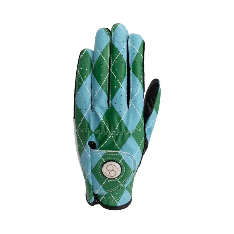 PAR69 Golf Glove - Light Blue/Green Print