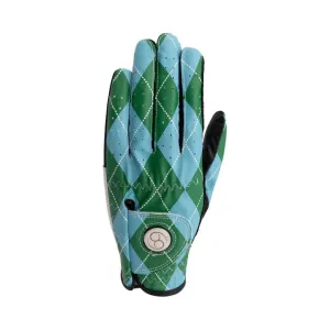 PAR69 Golf Glove - Light Blue/Green Print