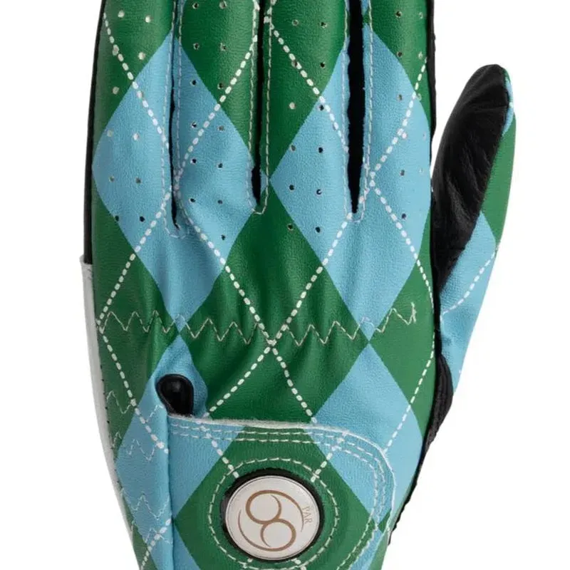 PAR69 Golf Glove - Light Blue/Green Print