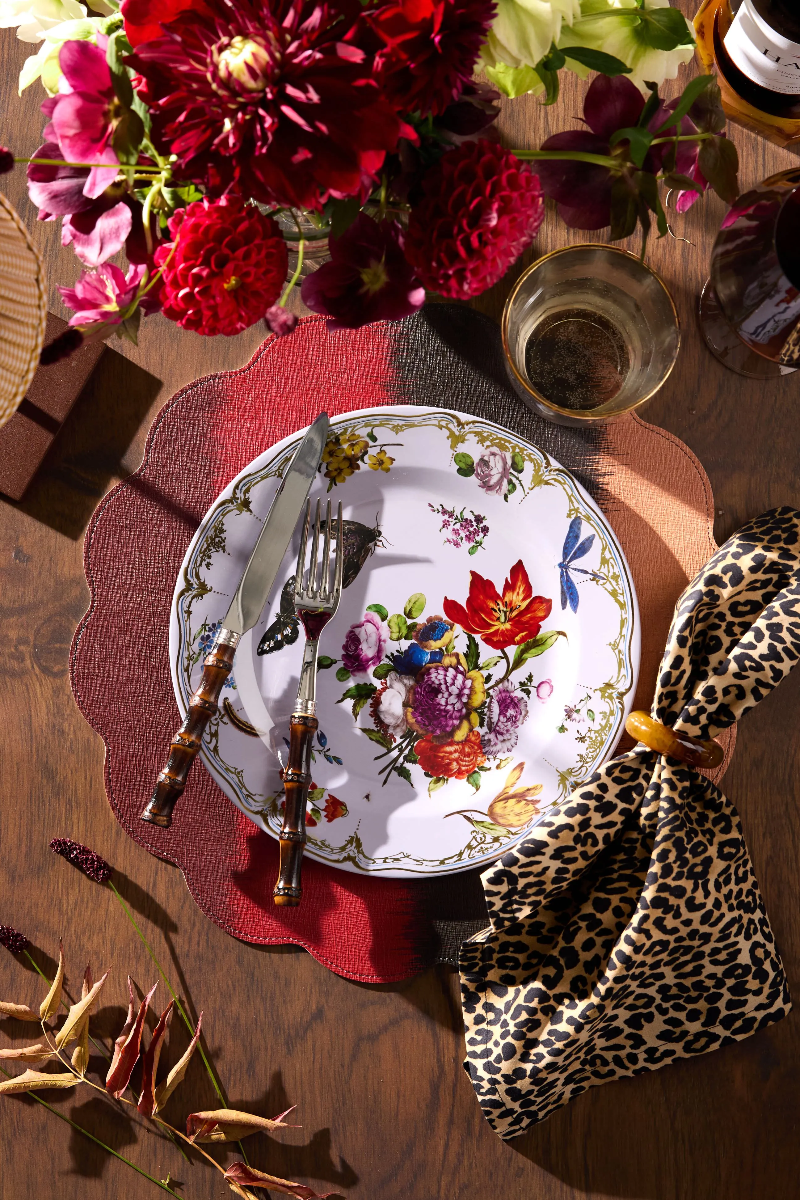 Pink Butterfly Tin Plate