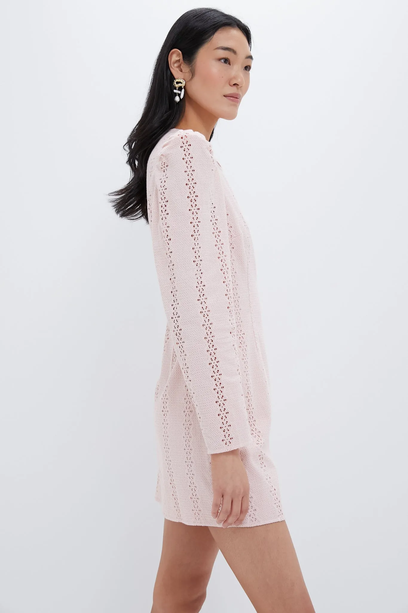 Pink Eyelet Domino Dress