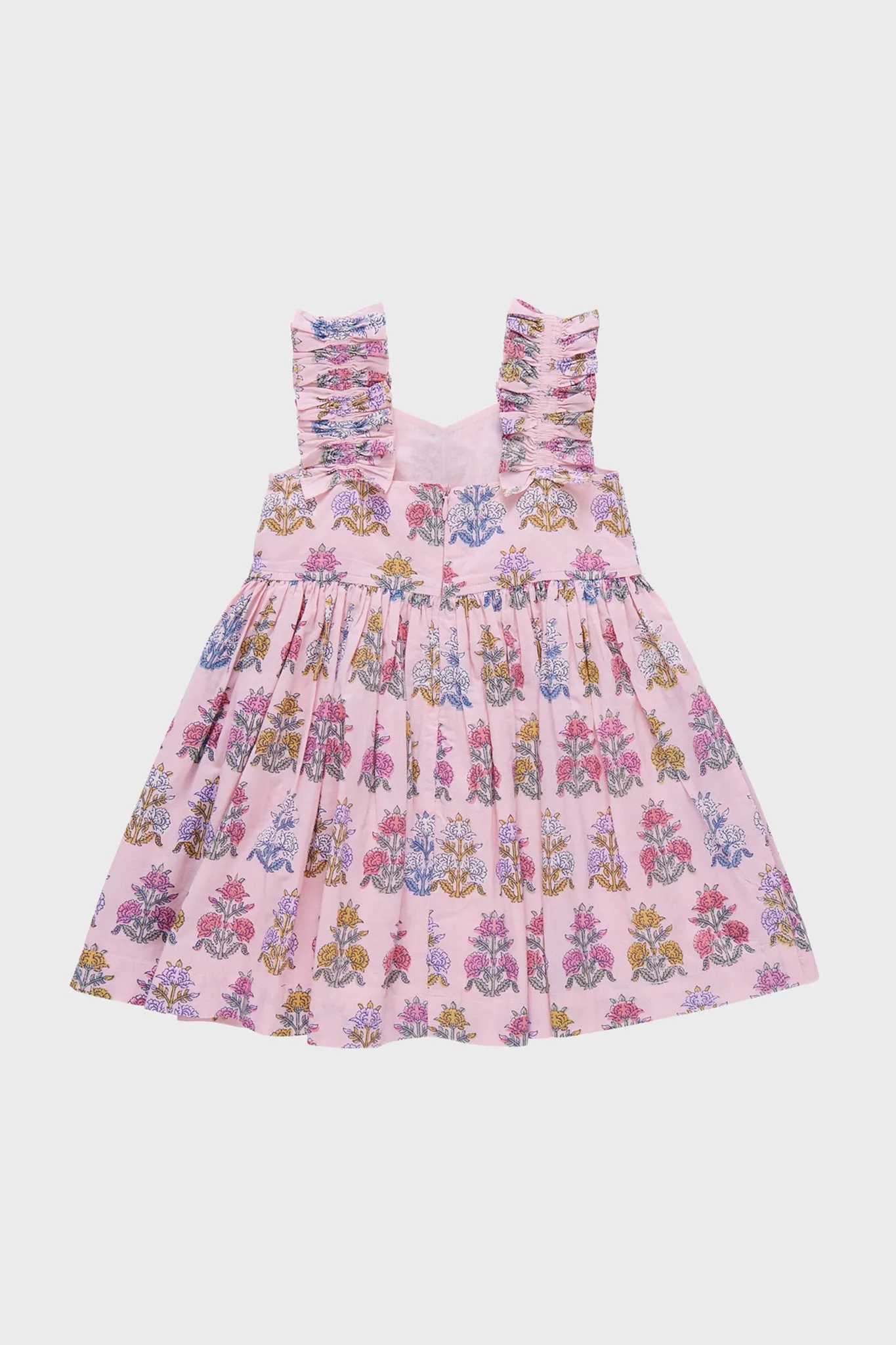 Pink Flowerette Via Dress