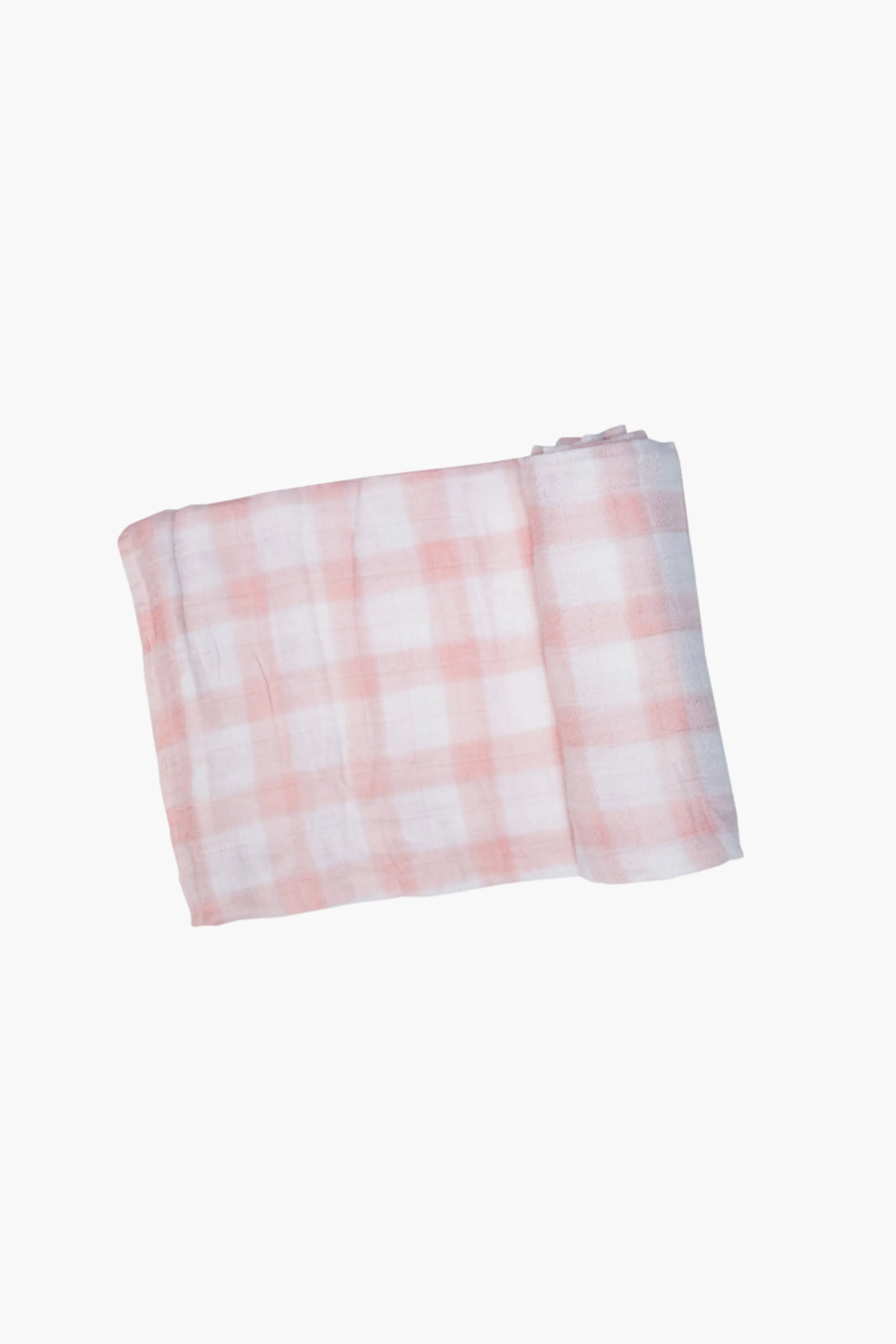 Pink Painted Gingham Swaddle
