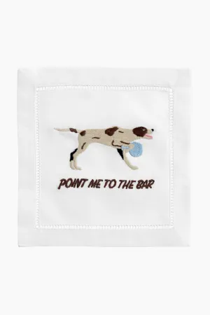 Point Me To The Bar Cocktail Napkins (Set of 4)
