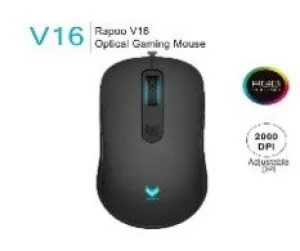 Rapoo Vpro V16 Optical Wired Gaming Mouse | Color: Black | Type Of Accessories: Mouse| Add. Info