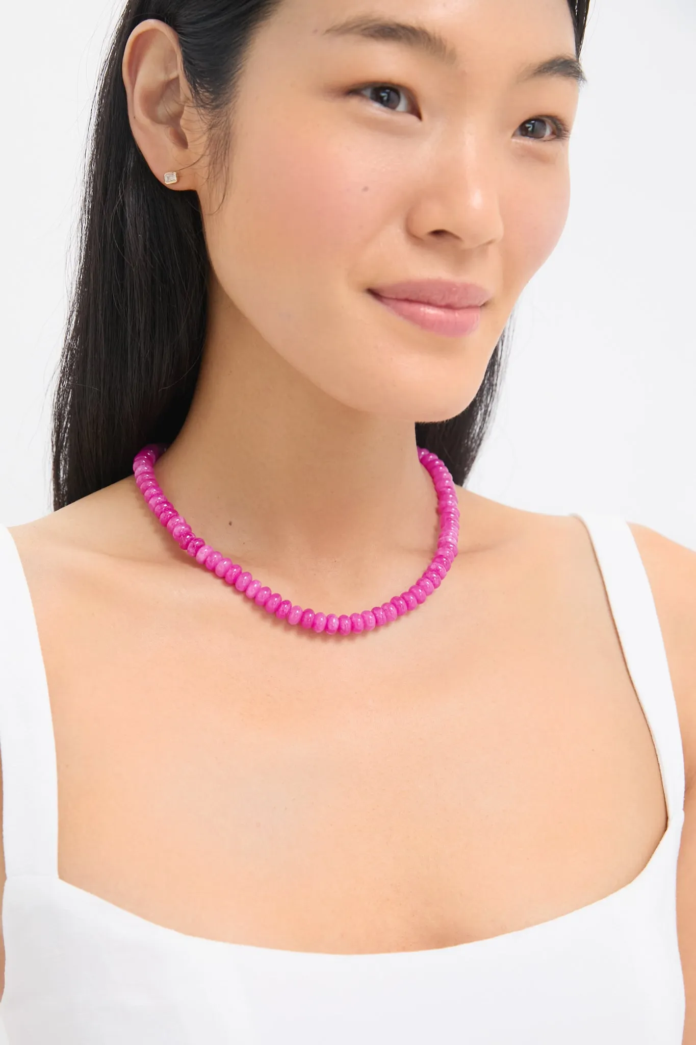 Raspberry Angelite Candy Necklace