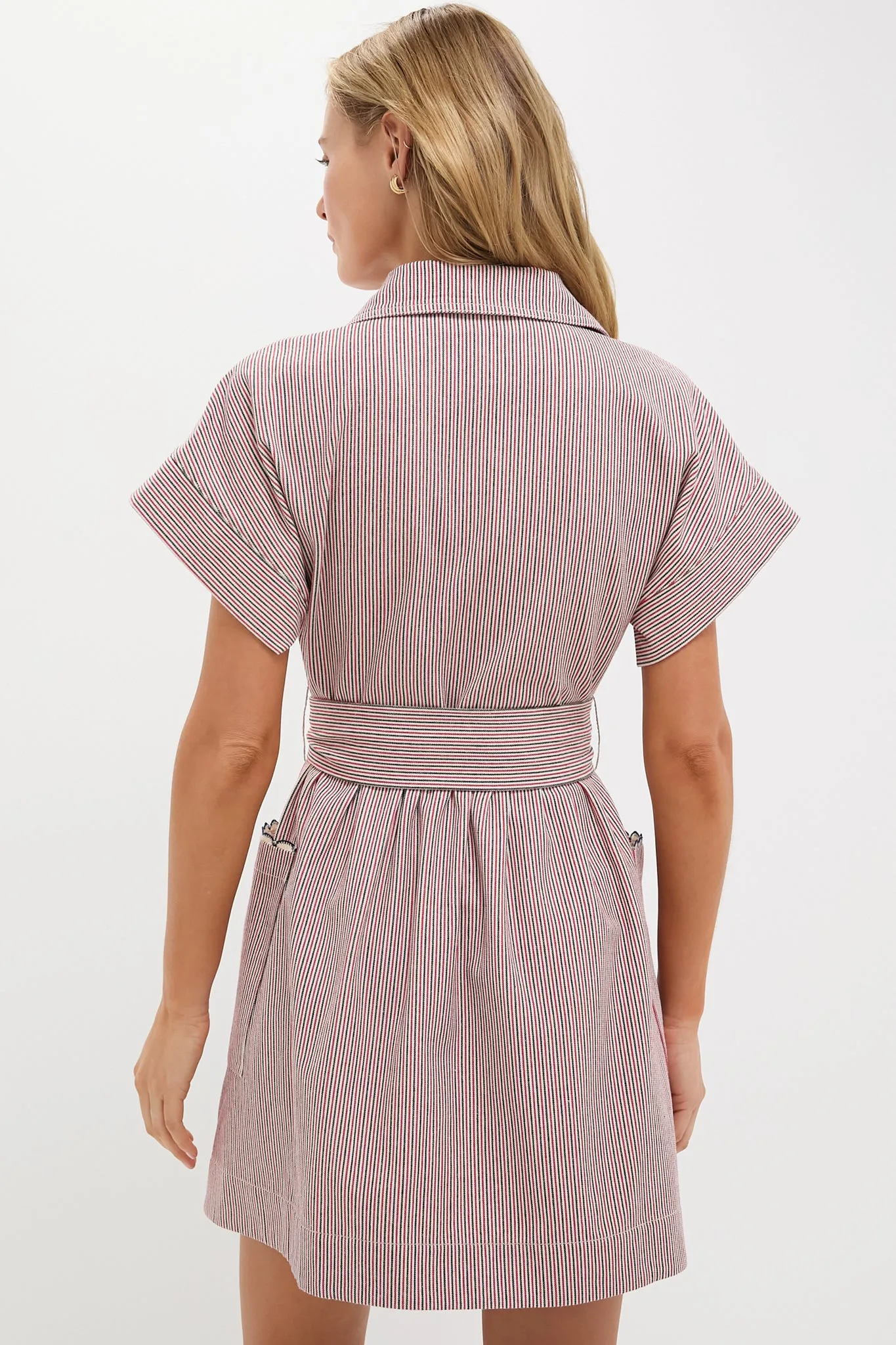 Red and Blue Stripe Mini Ceci Dress