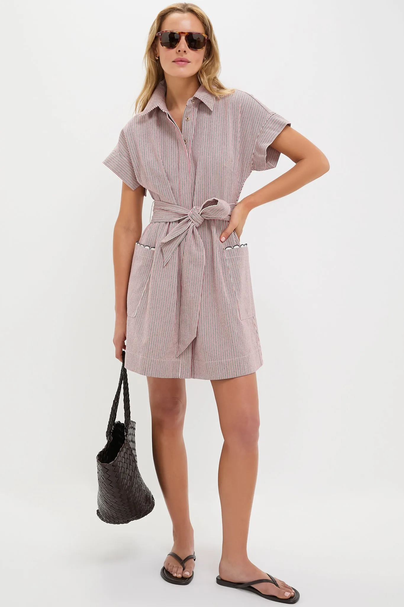 Red and Blue Stripe Mini Ceci Dress