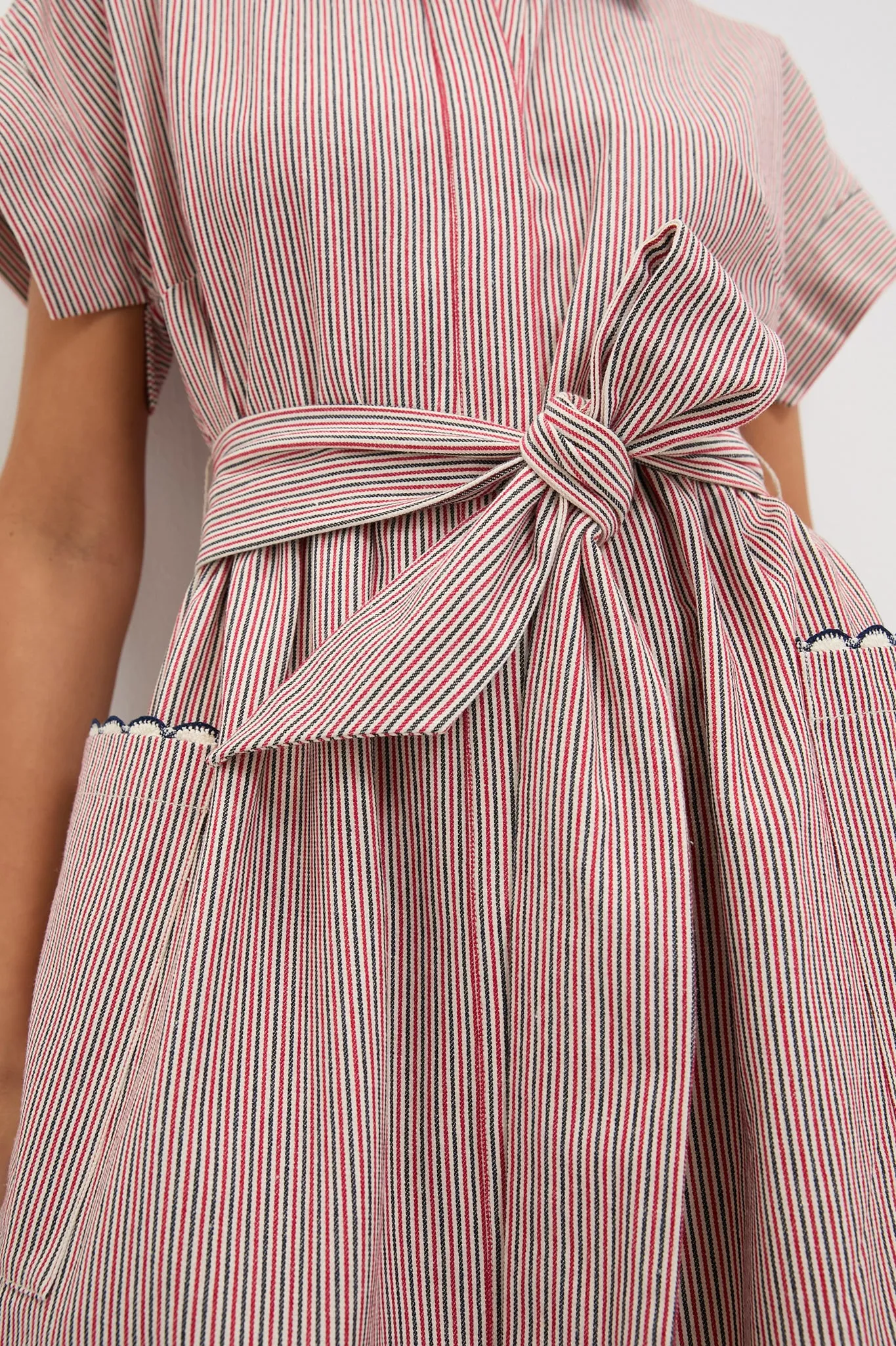 Red and Blue Stripe Mini Ceci Dress