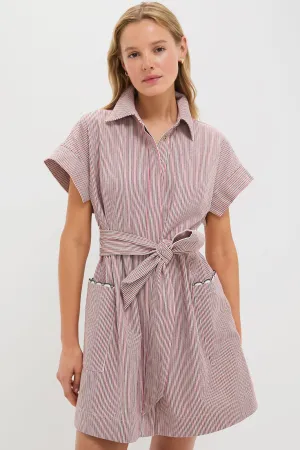 Red and Blue Stripe Mini Ceci Dress