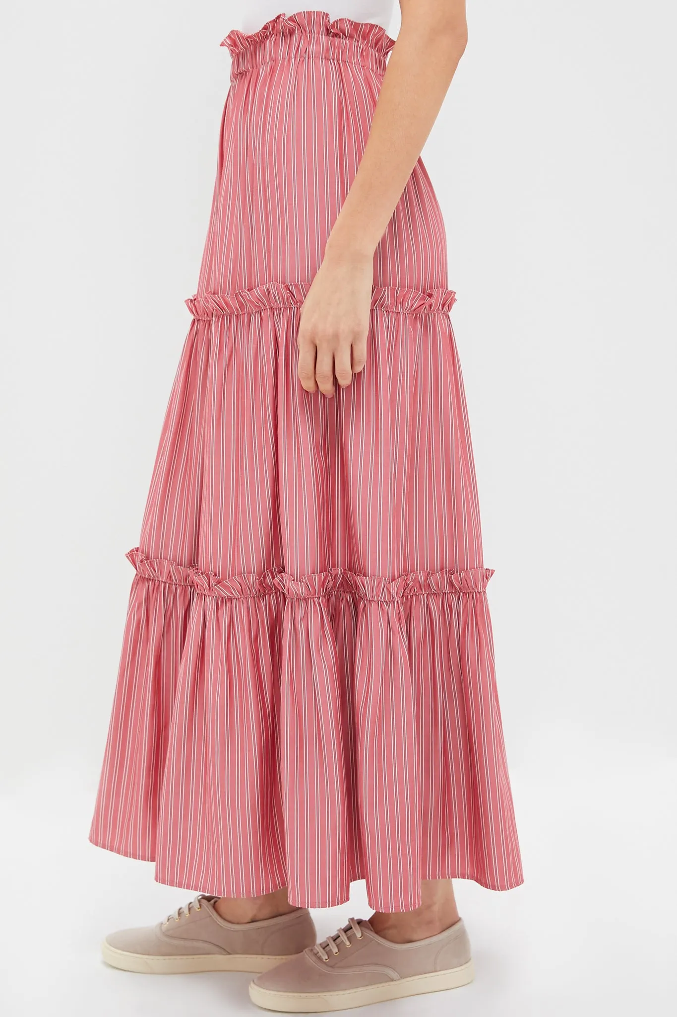 Ruby Red Stripe Prado Skirt