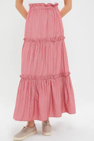 Ruby Red Stripe Prado Skirt