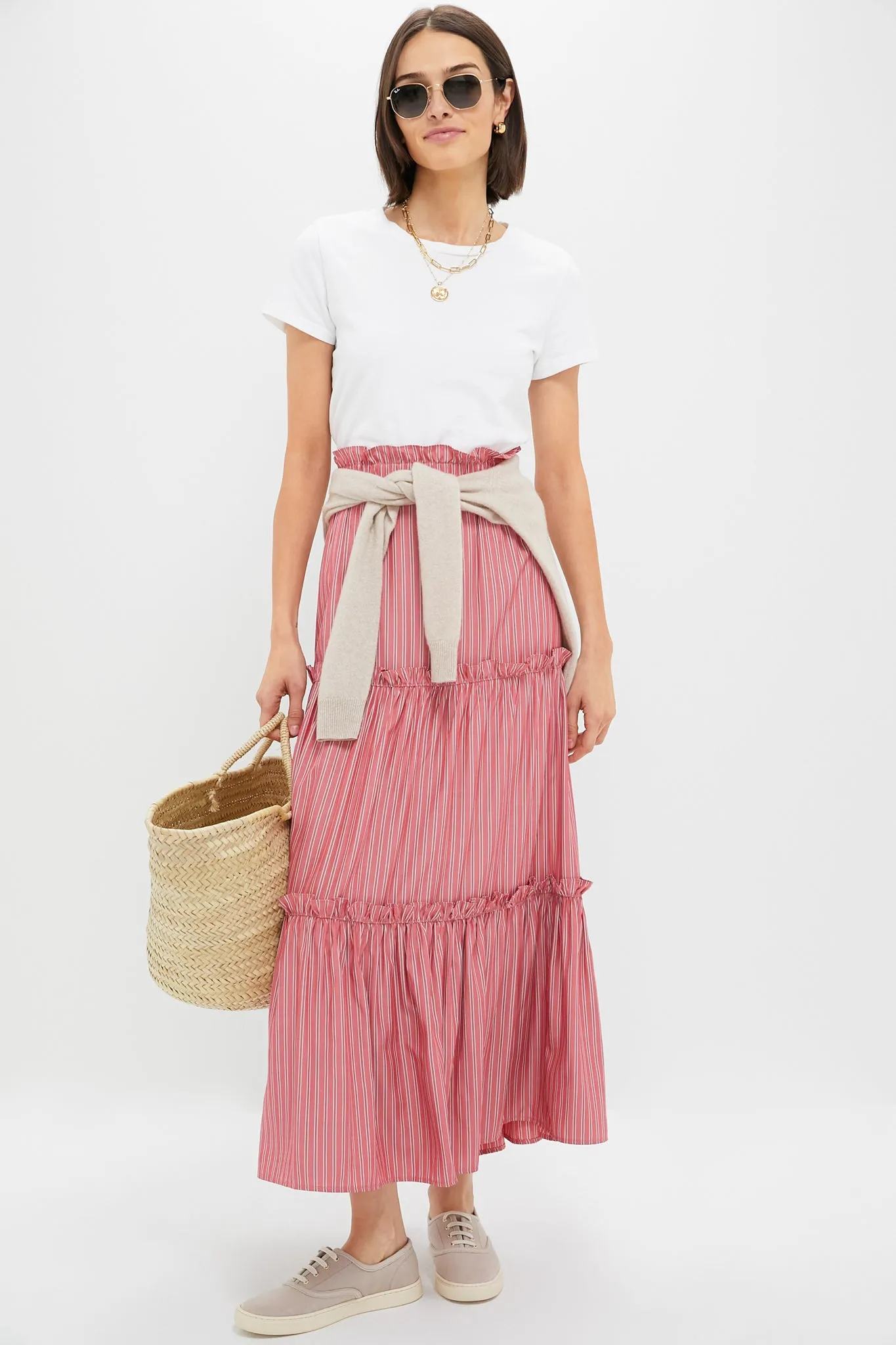 Ruby Red Stripe Prado Skirt