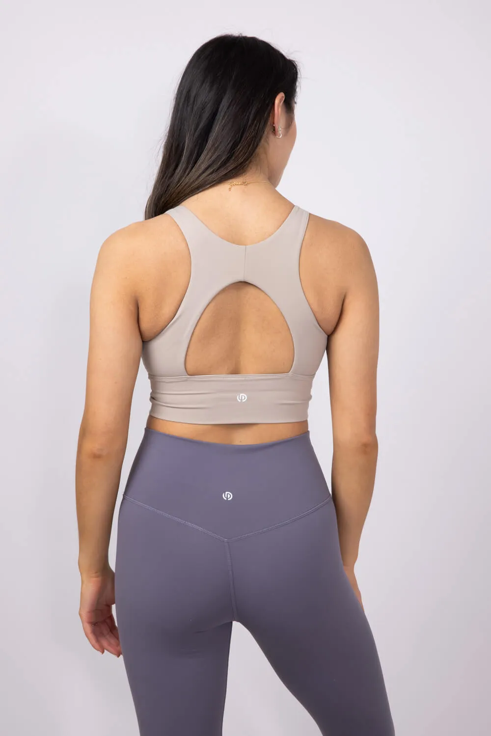 Ruched Racerback Bra for Women in Taupe | MAYA-Y61-TAUPE
