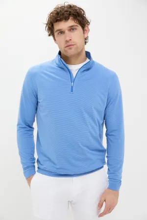 Sailor Blue Perth Sugar Stripe Performance Quarter-Zip