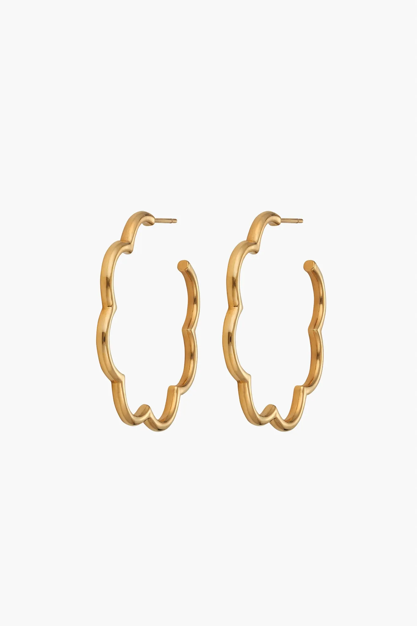 Scallop Hoop Earrings