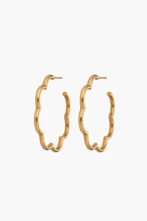 Scallop Hoop Earrings