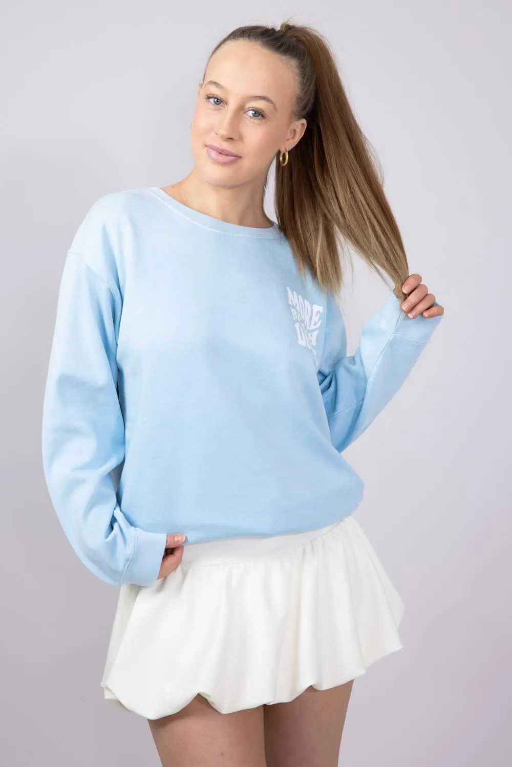 Scuba Knit Bubble Mini Skirt for Women in White | SCU712-WHITE