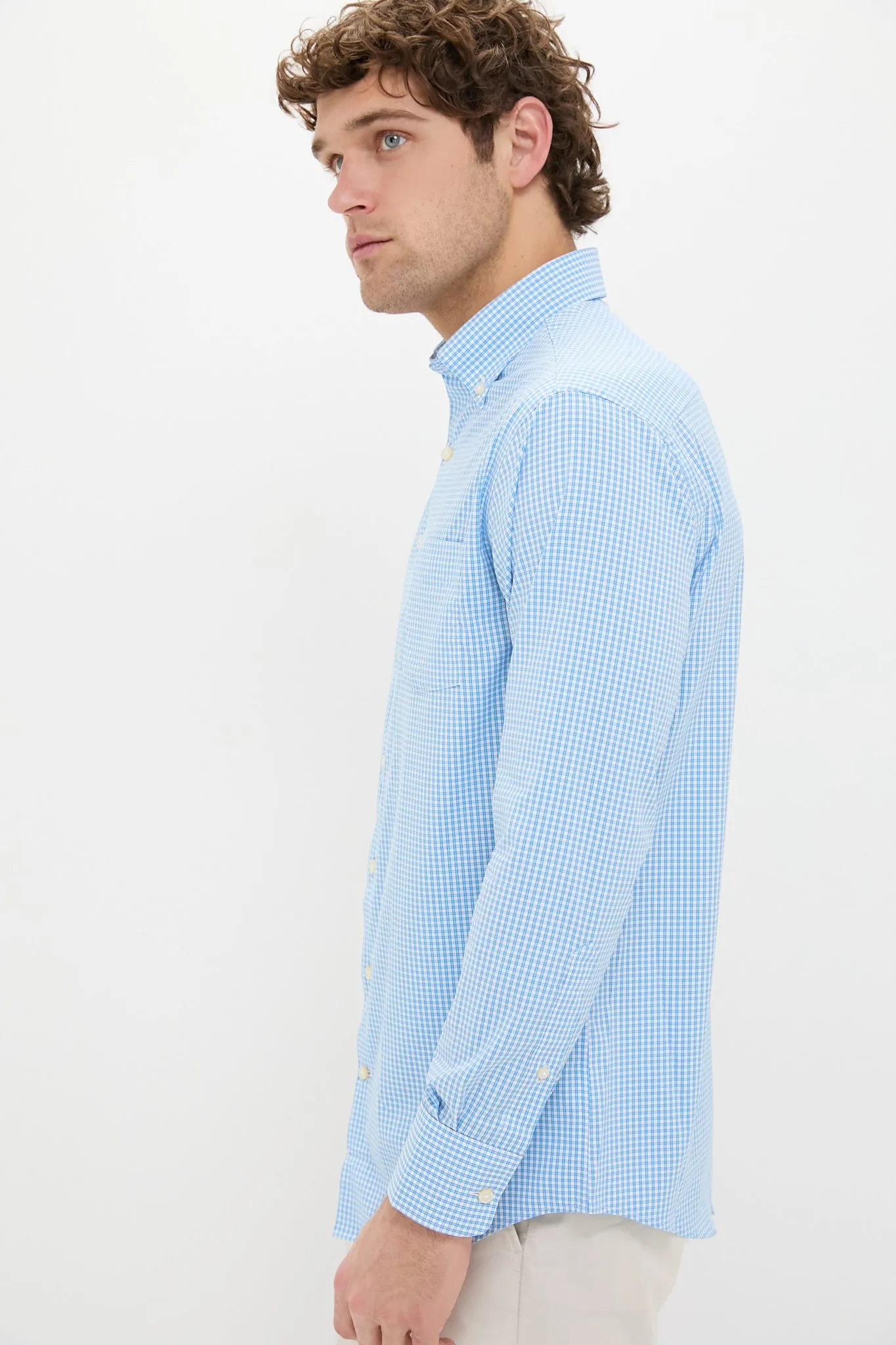 Seaport Blue Derwent Performance Twill Sport Shirt