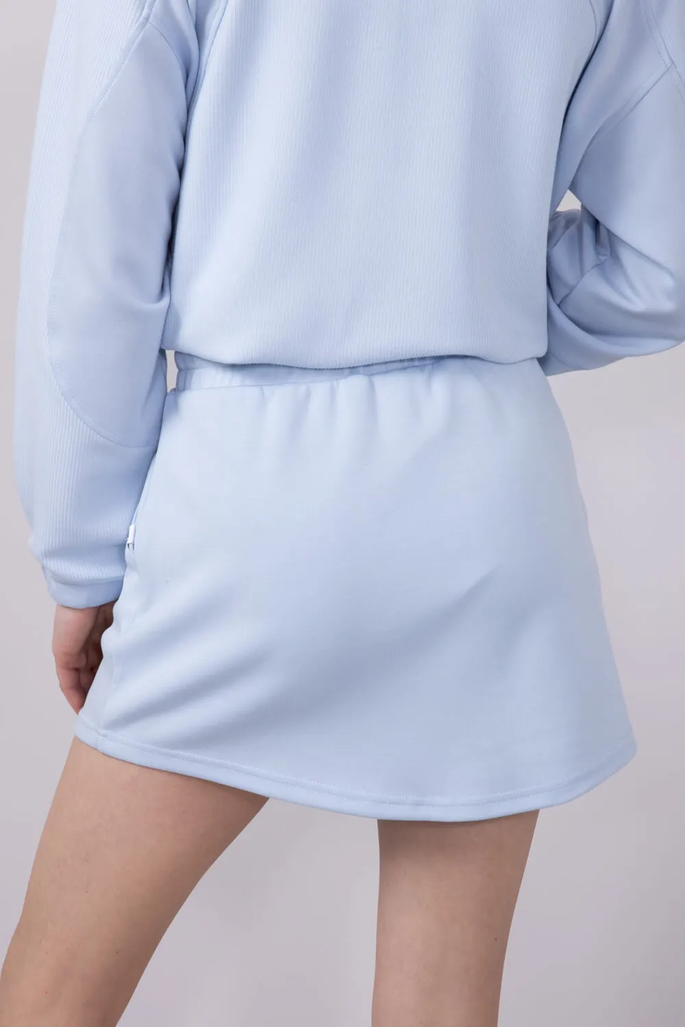 Simply Southern Modal Knit Athletic Skort for Women in Powder Blue | PP-0125-SKORT-ATHL-PWDR