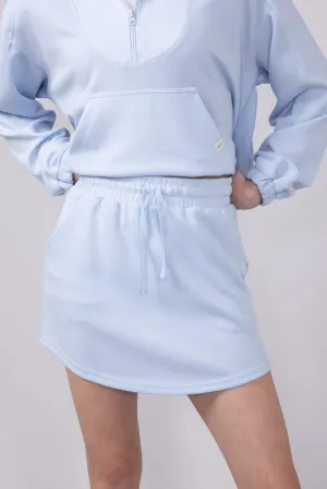 Simply Southern Modal Knit Athletic Skort for Women in Powder Blue | PP-0125-SKORT-ATHL-PWDR