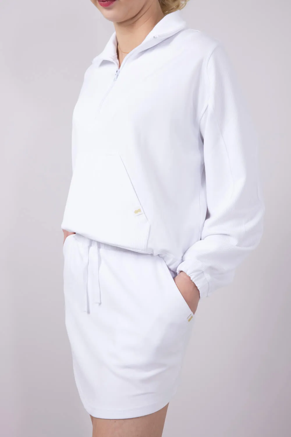 Simply Southern Modal Knit Athletic Skort for Women in White | PP-0125-SKORT-ATHL-WHITE
