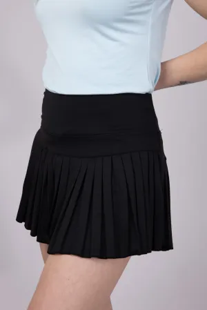 Simply Southern Pleated Skort for Women in Black | PP-0125-SKORT-PLTS-BLACK
