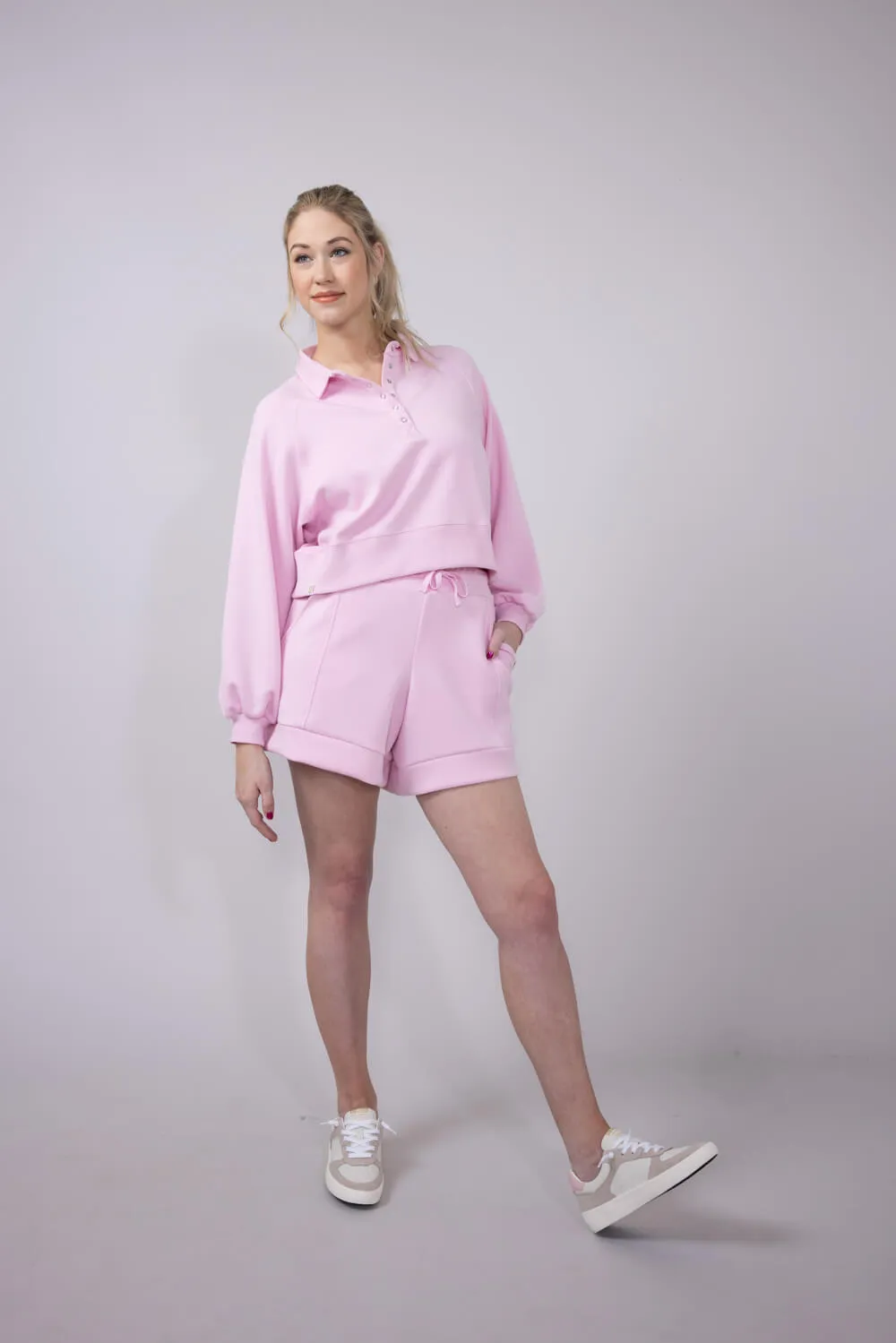 Simply Southern Sophie Modal Knit Shorts for Women in Pink | PP-0125-SHORT-SOPHIE-PINK