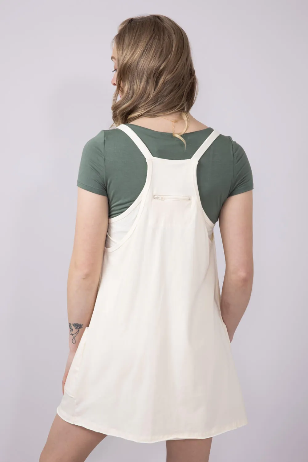 Simply Southern Tara Romper Dress for Women in Off White | PP-0125-DRS-TARA-SOLID-OFFWHT