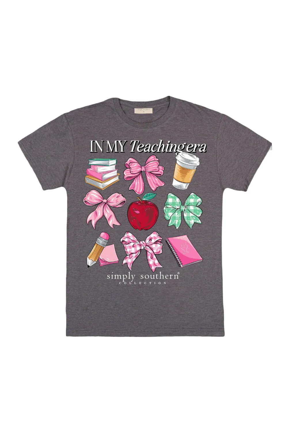 Simply Southern Teaching Era T-Shirt for Women in Iron Heather | SS-TEACH-IRONHTHR