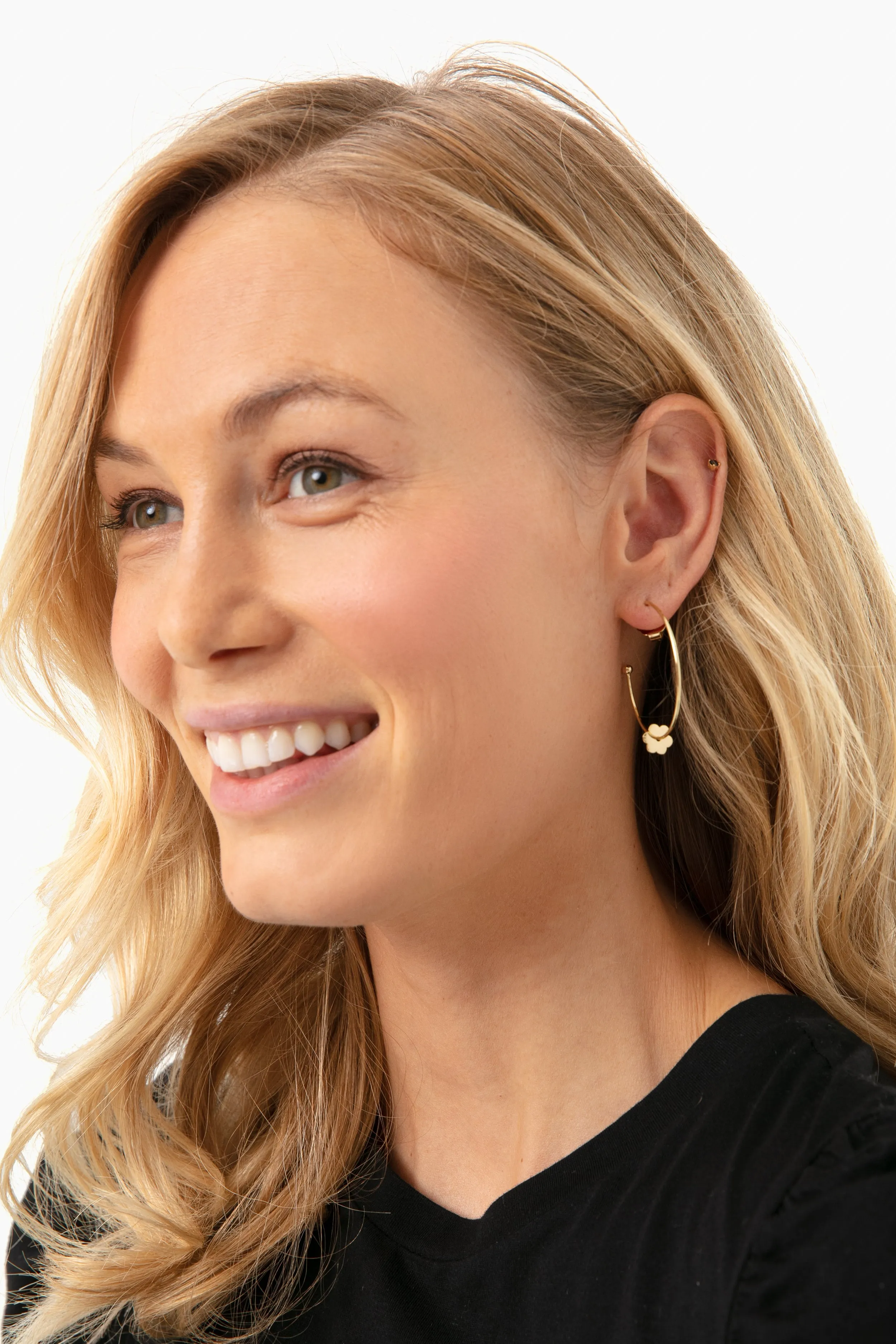 Small Flower Hoop-La Earrings