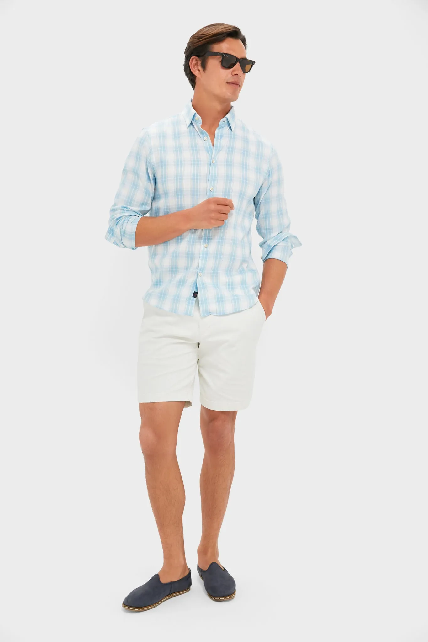Summer Sky Plaid Movement Monterrey Shirt