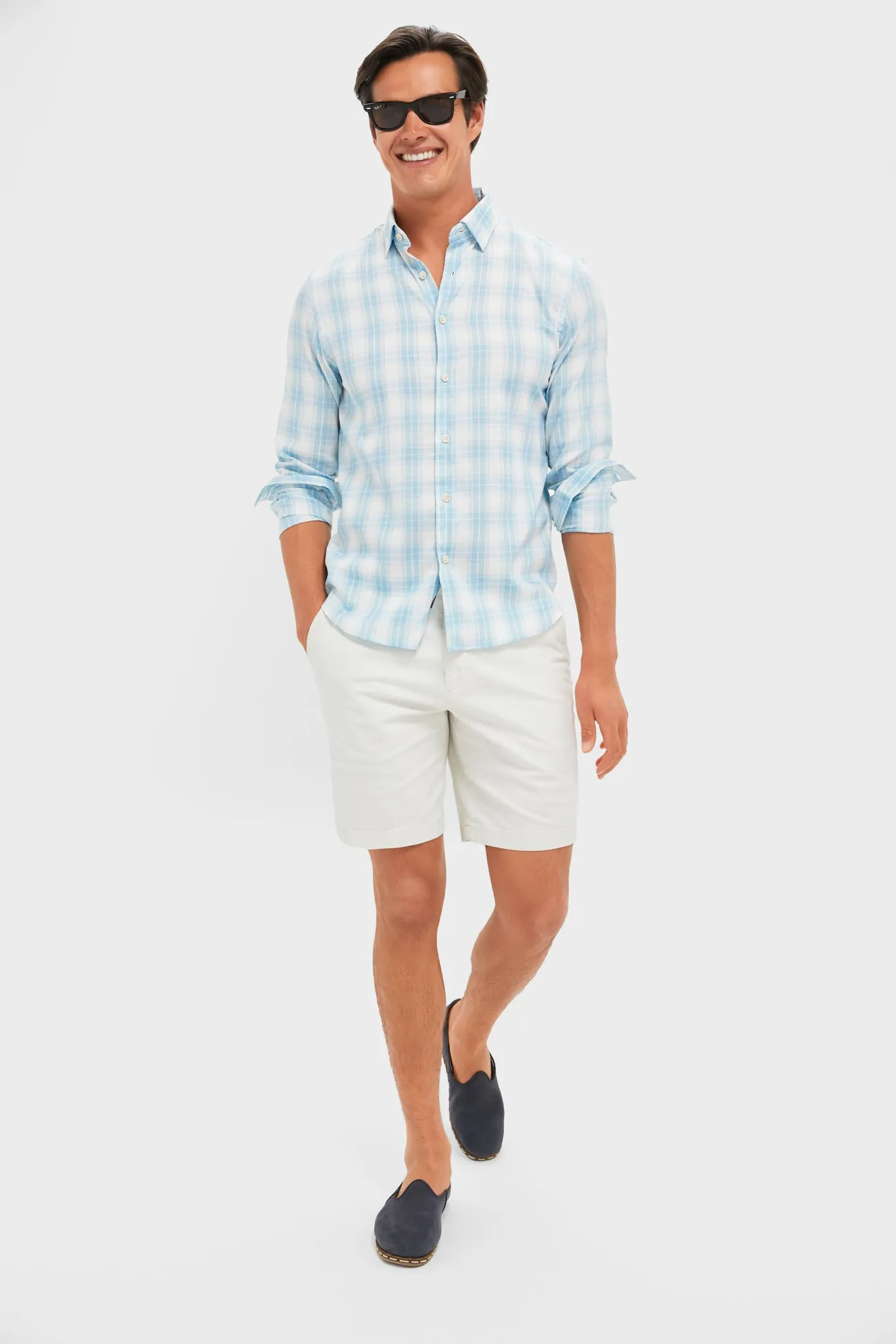 Summer Sky Plaid Movement Monterrey Shirt