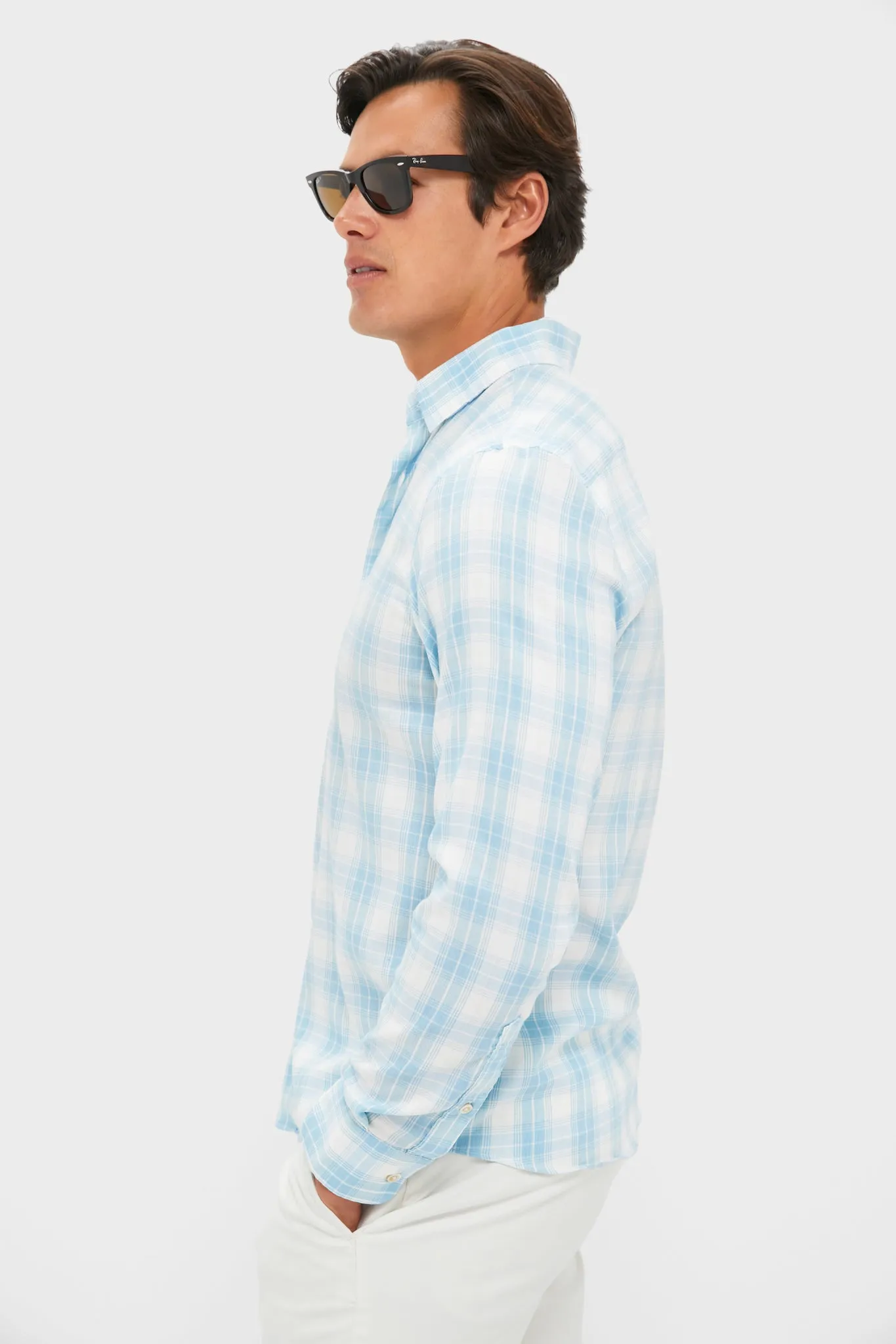 Summer Sky Plaid Movement Monterrey Shirt