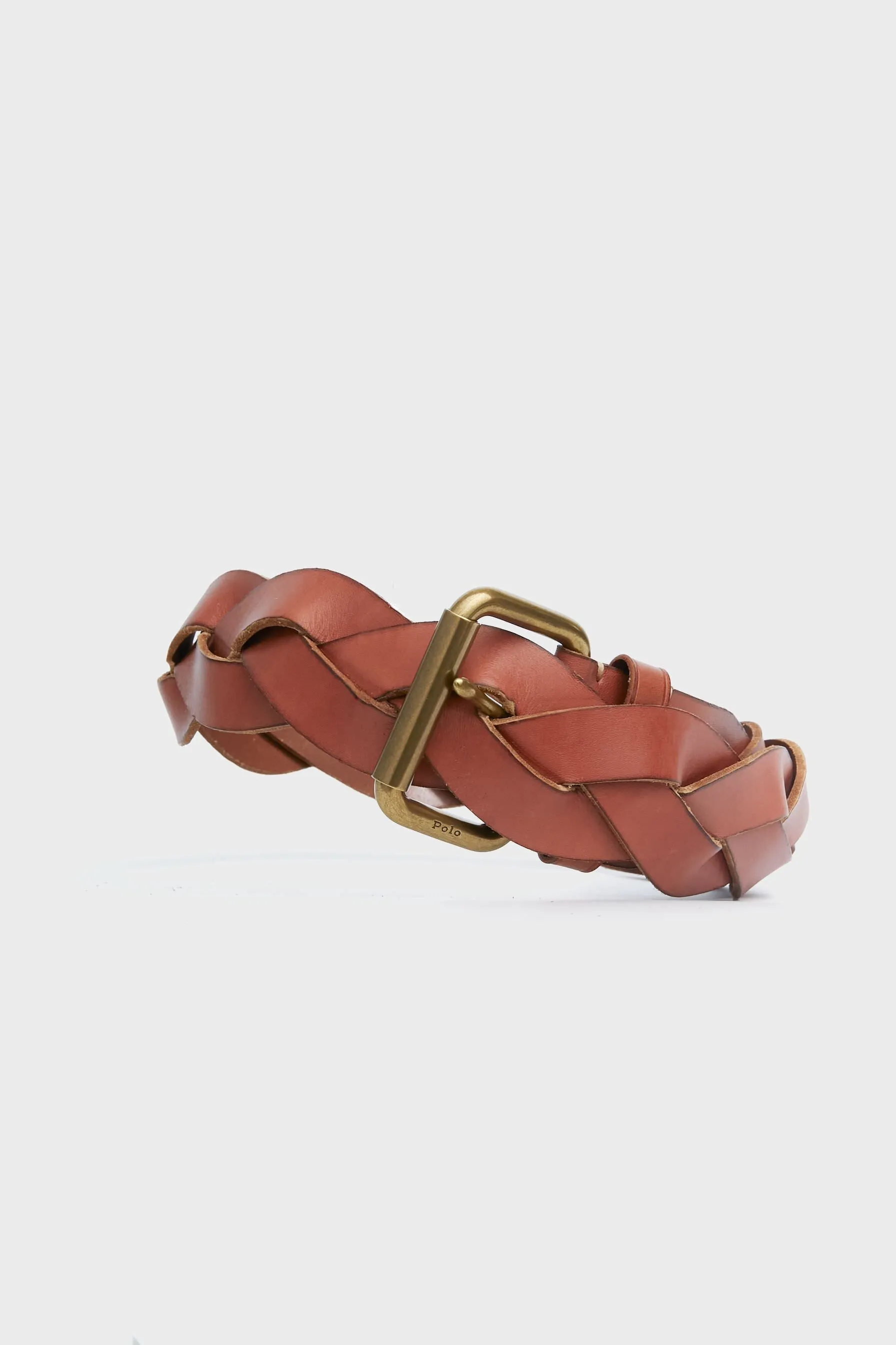 Tan Smooth Vachetta Braided Belt