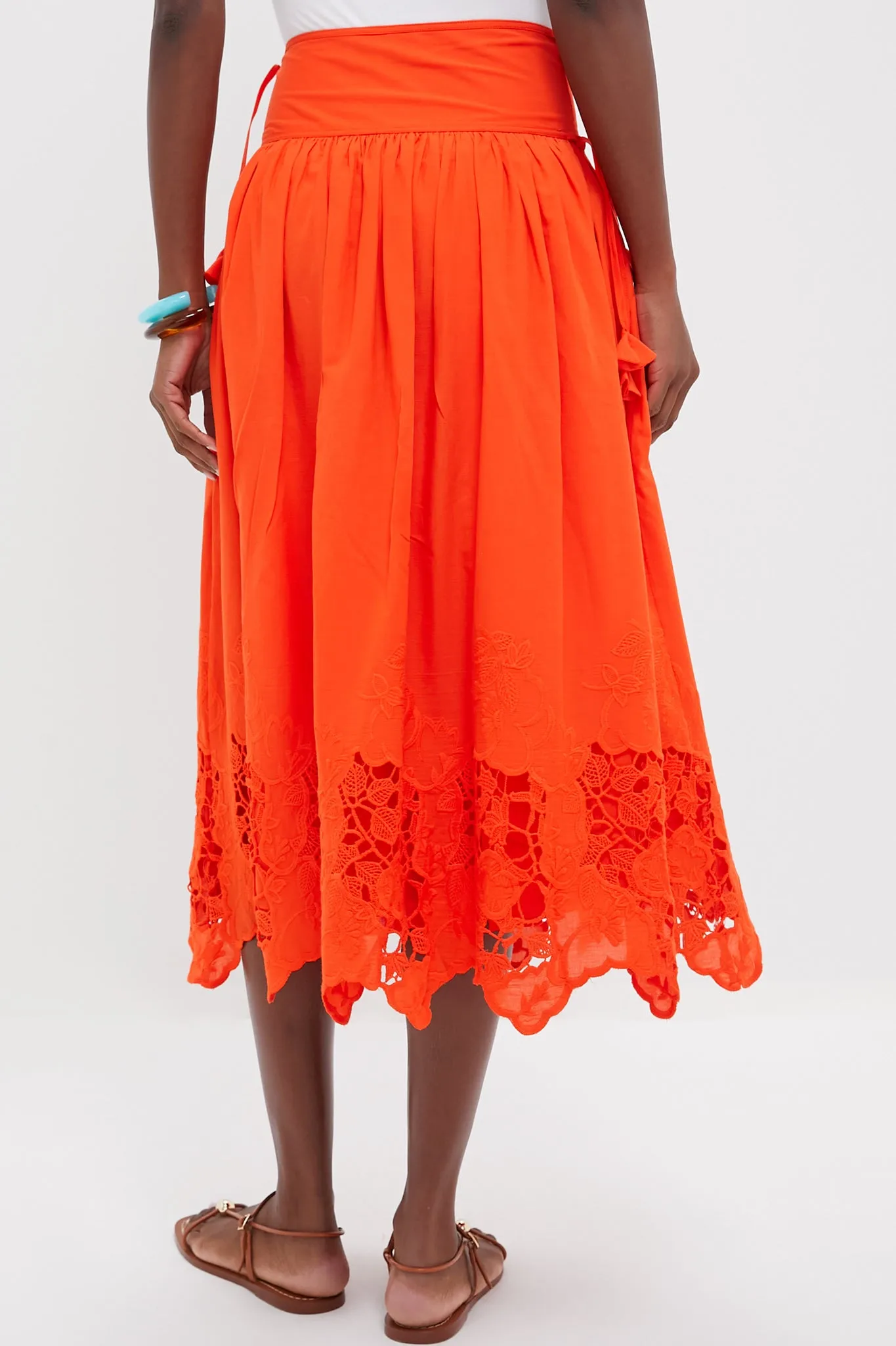 Tangerine Tango Embroidery Nathalie Skirt