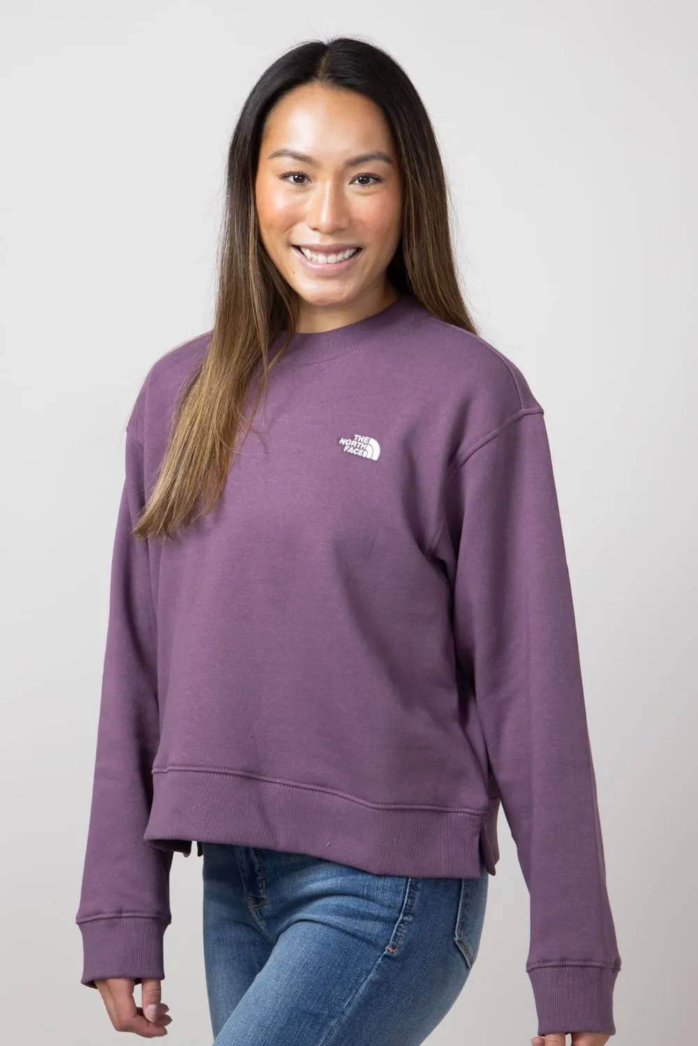 The North Face Evolution Fleece Sweatshirt for Women in Midnight Mauve | NF0A88ZX-1NI