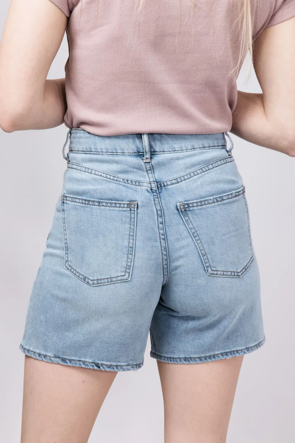 Thread & Supply Cloud Clean Denim Shorts for Women | B2369CDSTS-LIGHTWASH