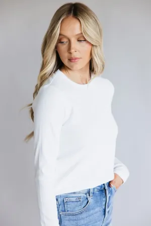 Thread & Supply Jess Long Sleeve Shirt for Women in White | T2960BRTS-WHITE