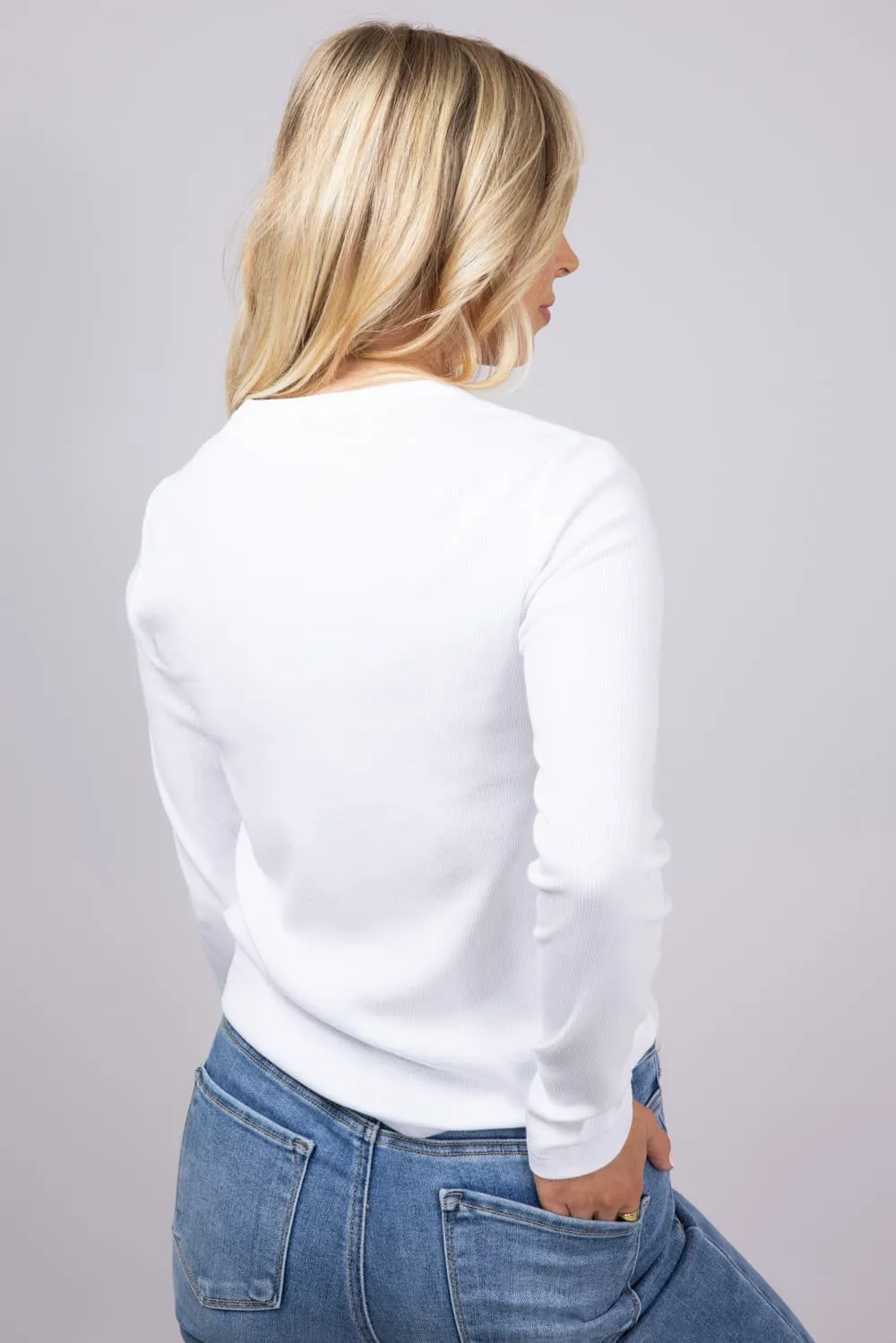 Thread & Supply Jess Long Sleeve Shirt for Women in White | T2960BRTS-WHITE